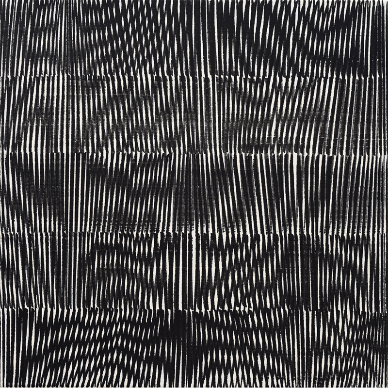Nikola Dimitrov, NachtKlang I, 2021, Pigmente, Bindemittel auf Leinwand, 50 × 50 cm